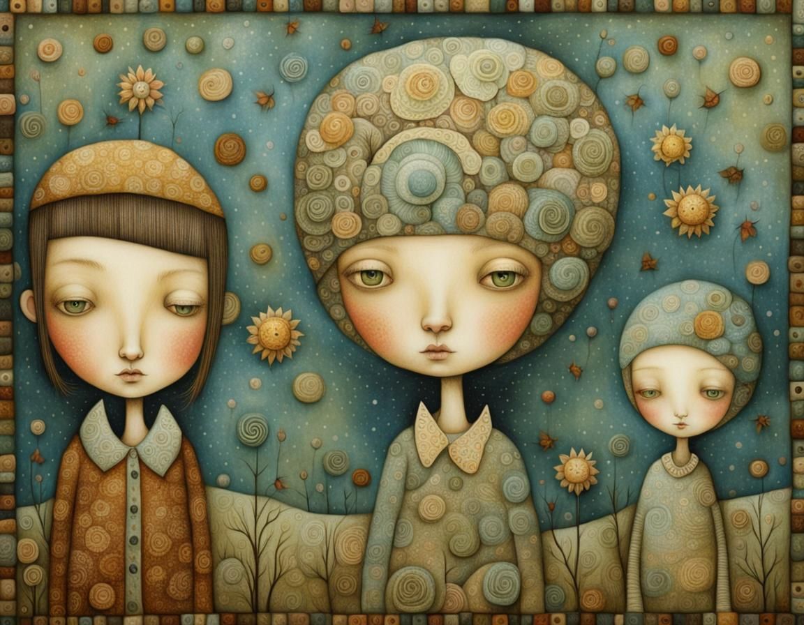 Surreal Portrait in Vibrant Fantasy Style