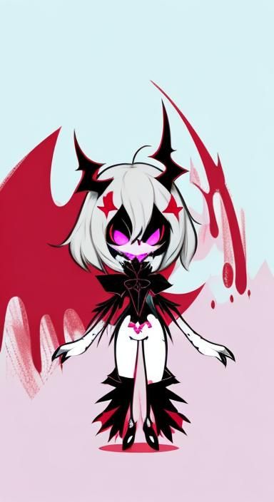 Demon Character Design in Hazbin Hotel Style