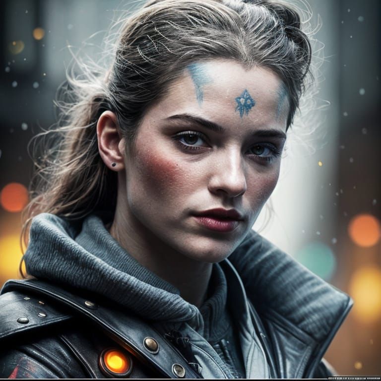 Dark Vampire Woman in Cool Colors, Inspired by Fra Angelico ...