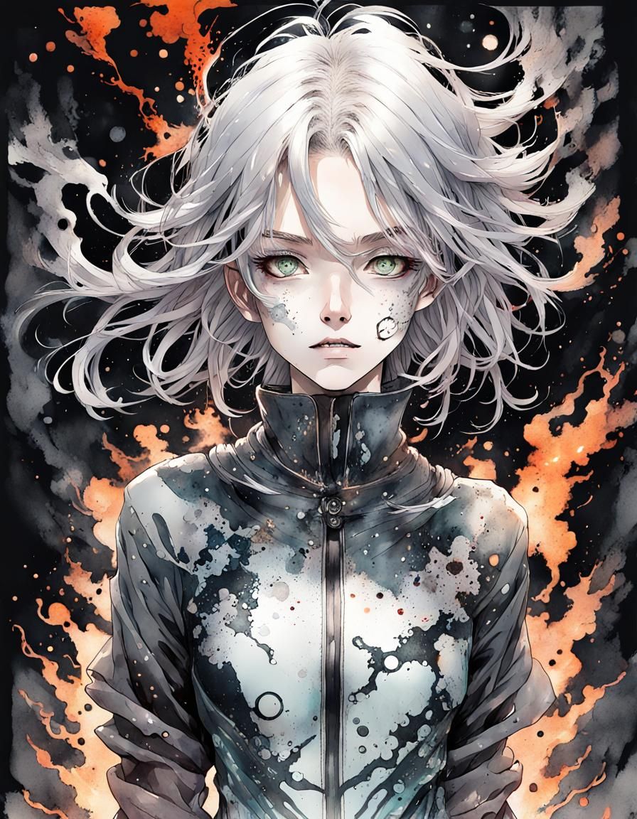 Anime Necromancer Melts Into Cosmic Darkness