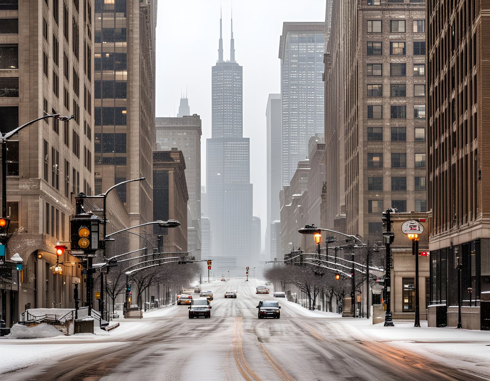 Sears Tower: Snowy Day in Chicago