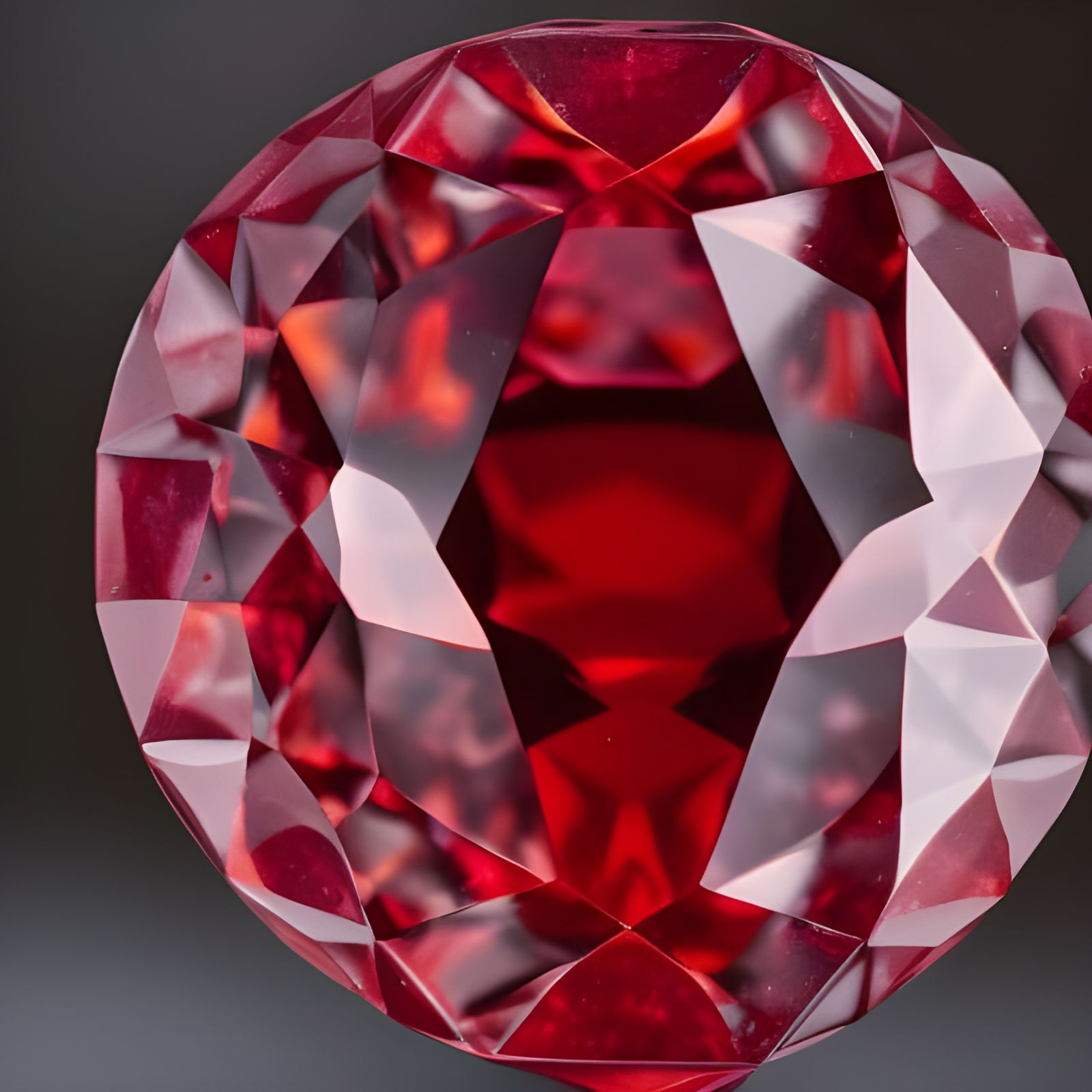 Macro Photograph of a Large Red Ruby