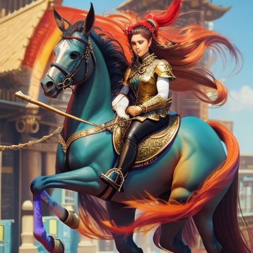 Detailed 3D Render of a Female Centaur