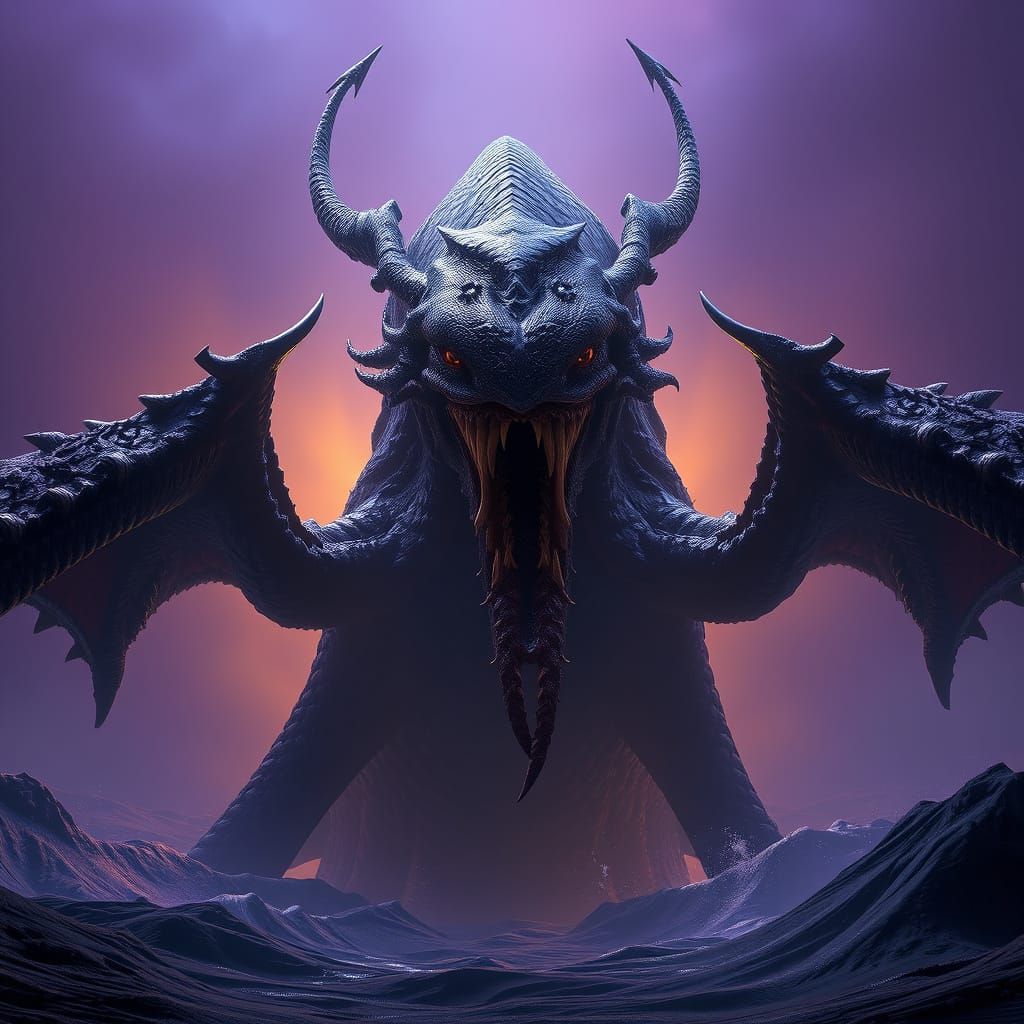 Kraken Rising: Dark Fantasy Sea Monster in 8K