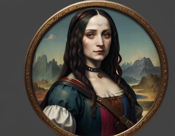 Harley Quinn as Mona Lisa in Beatrix Potter Style