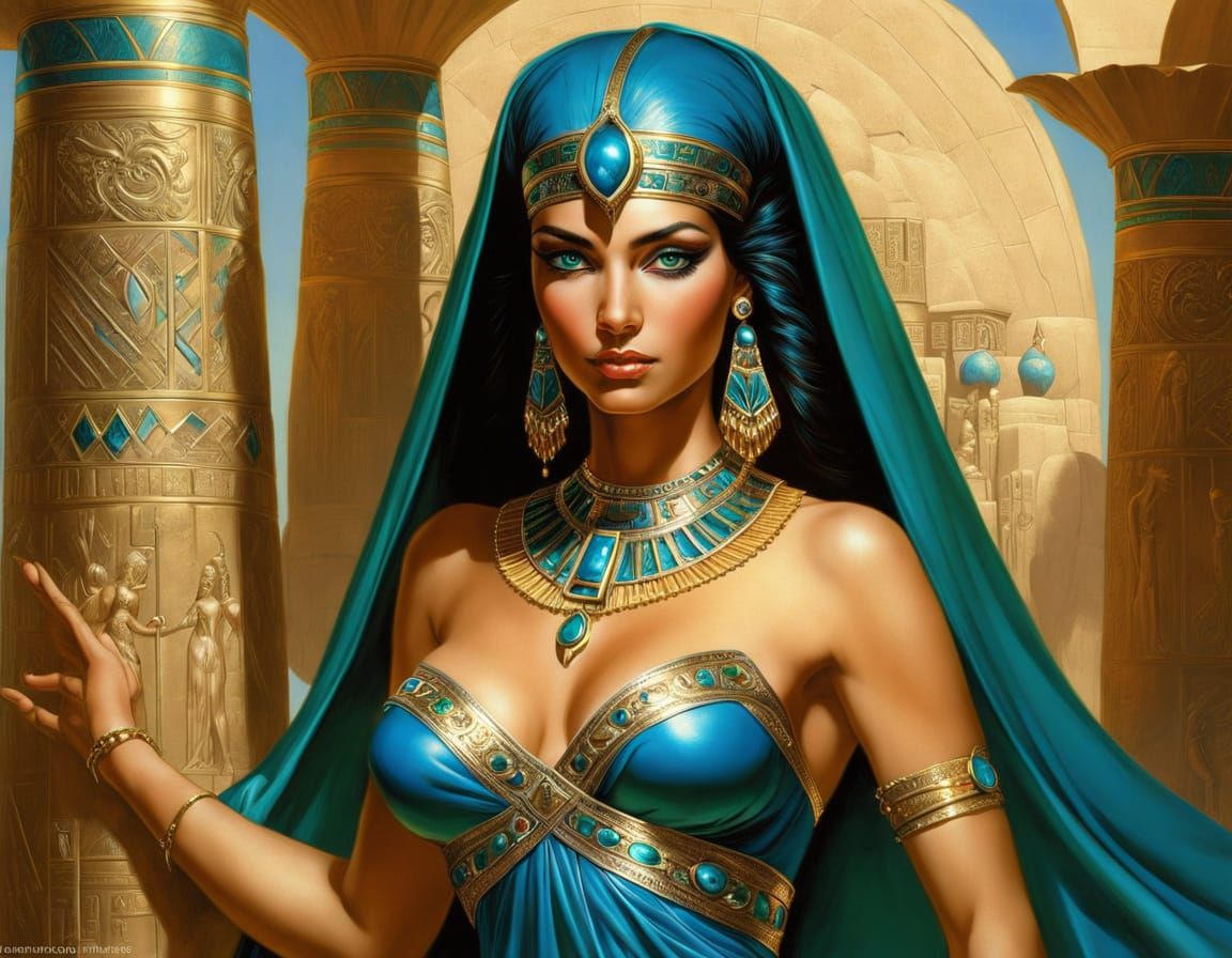 Egyptian Princess in Chiaroscuro