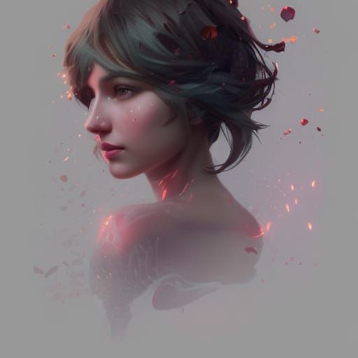 Fantasy Love Portrait in Hyperdetailed Digital Art