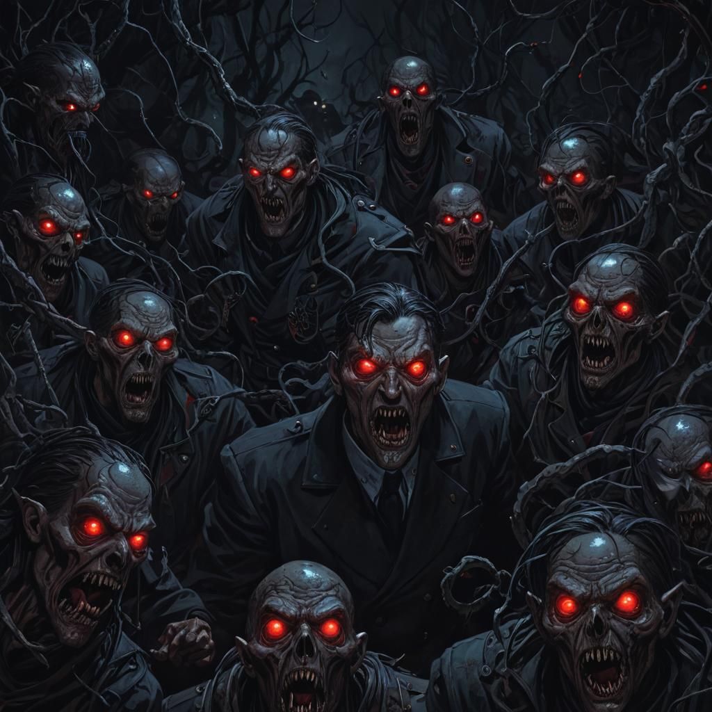 Generals Gathered in Dark Fantasy Style