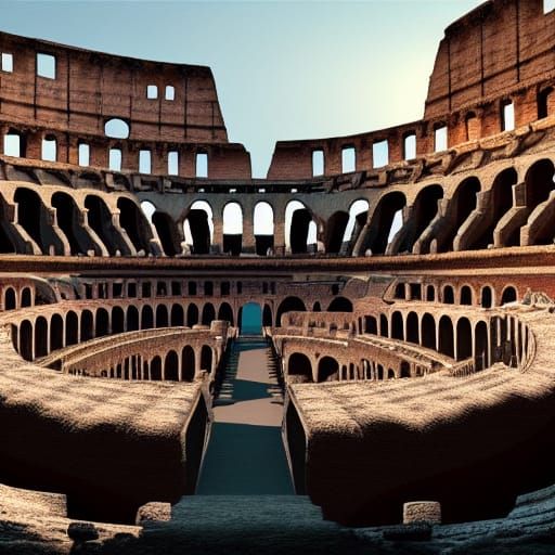 Magnificent Hyperrealistic Colosseum Concept Art