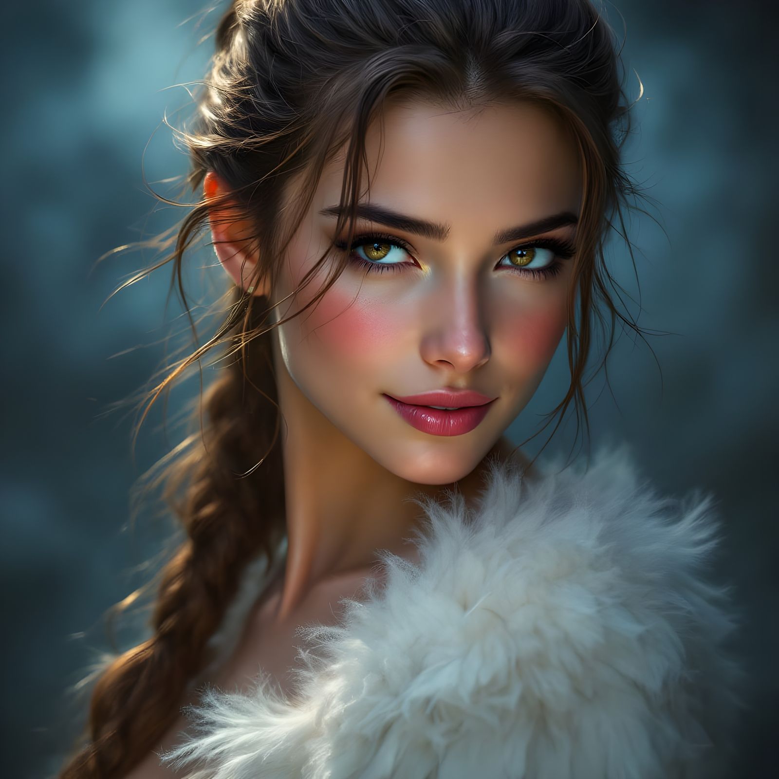 Norse Goddess Hlín: Shy Beauty Portrait