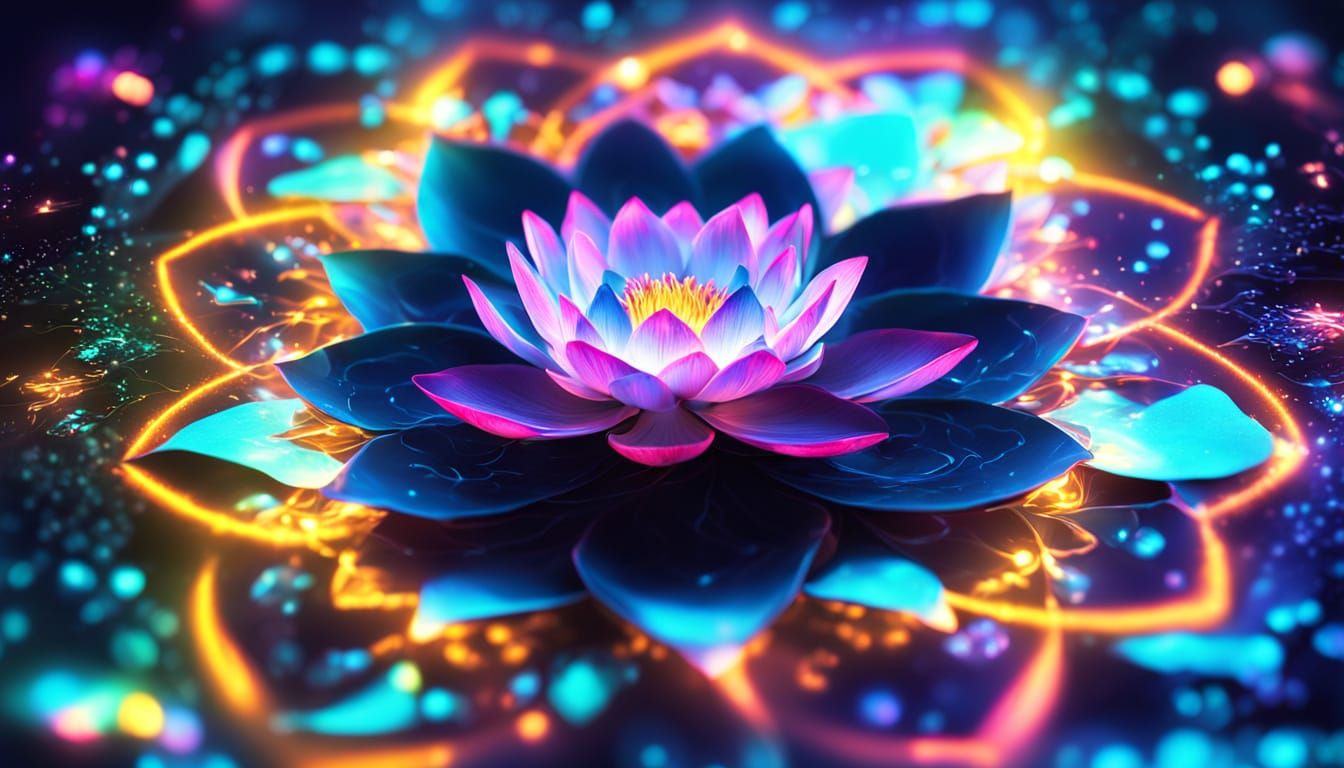 Lotus Flowers in Quantum Universe Simulation