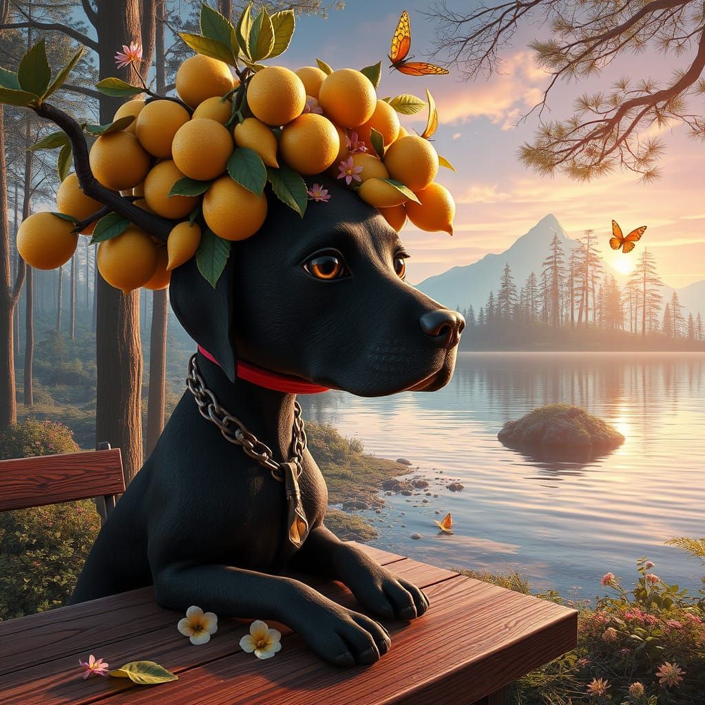 Hyperrealistic World with Nature, Tech, and Fantasy in Cyber...