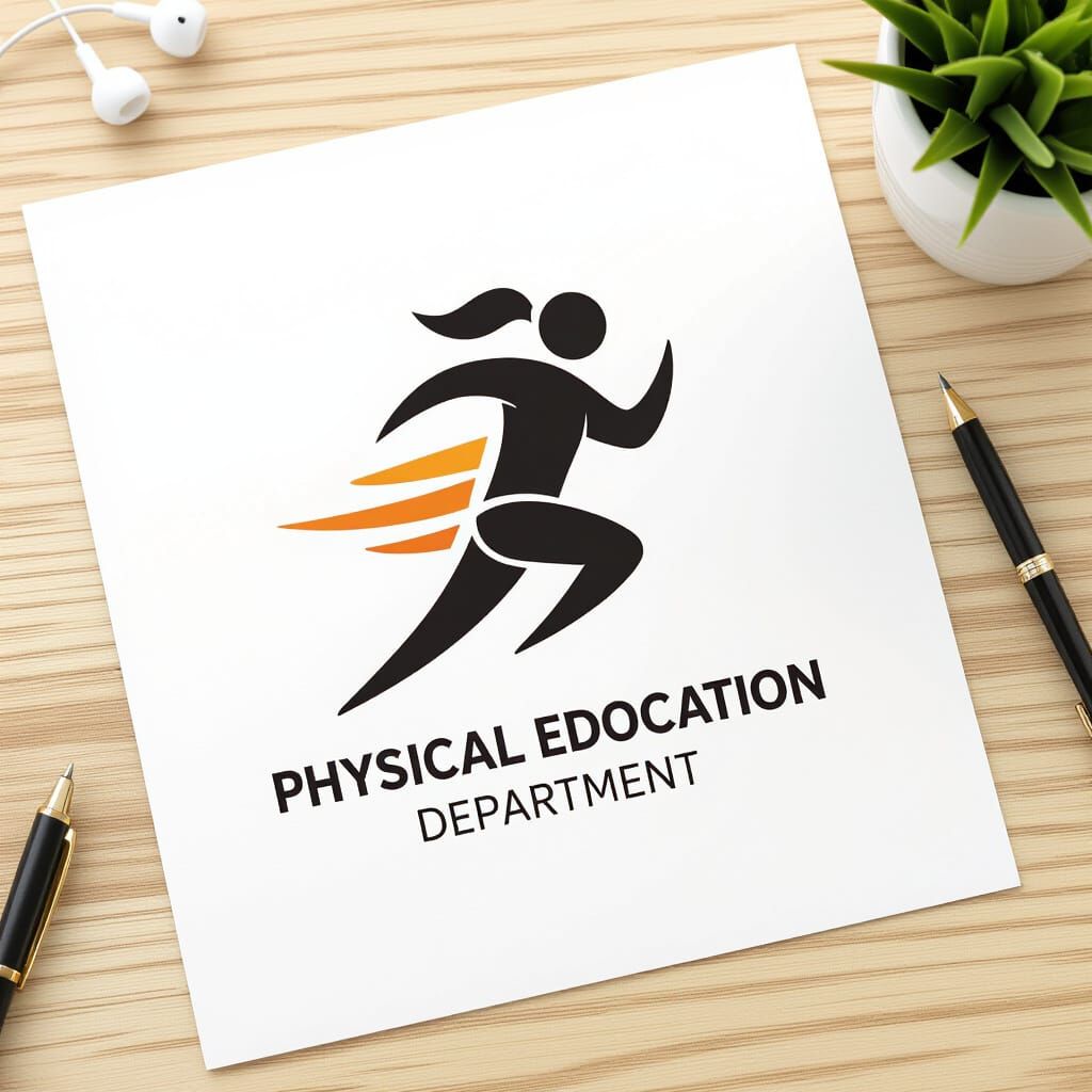 Minimalist PE Department Logo Design