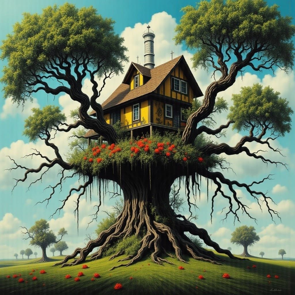 Treehouse in a Twisted Tree, Barcode Design