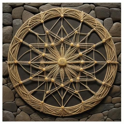 String Art Hedgehog and Runic Inscriptions