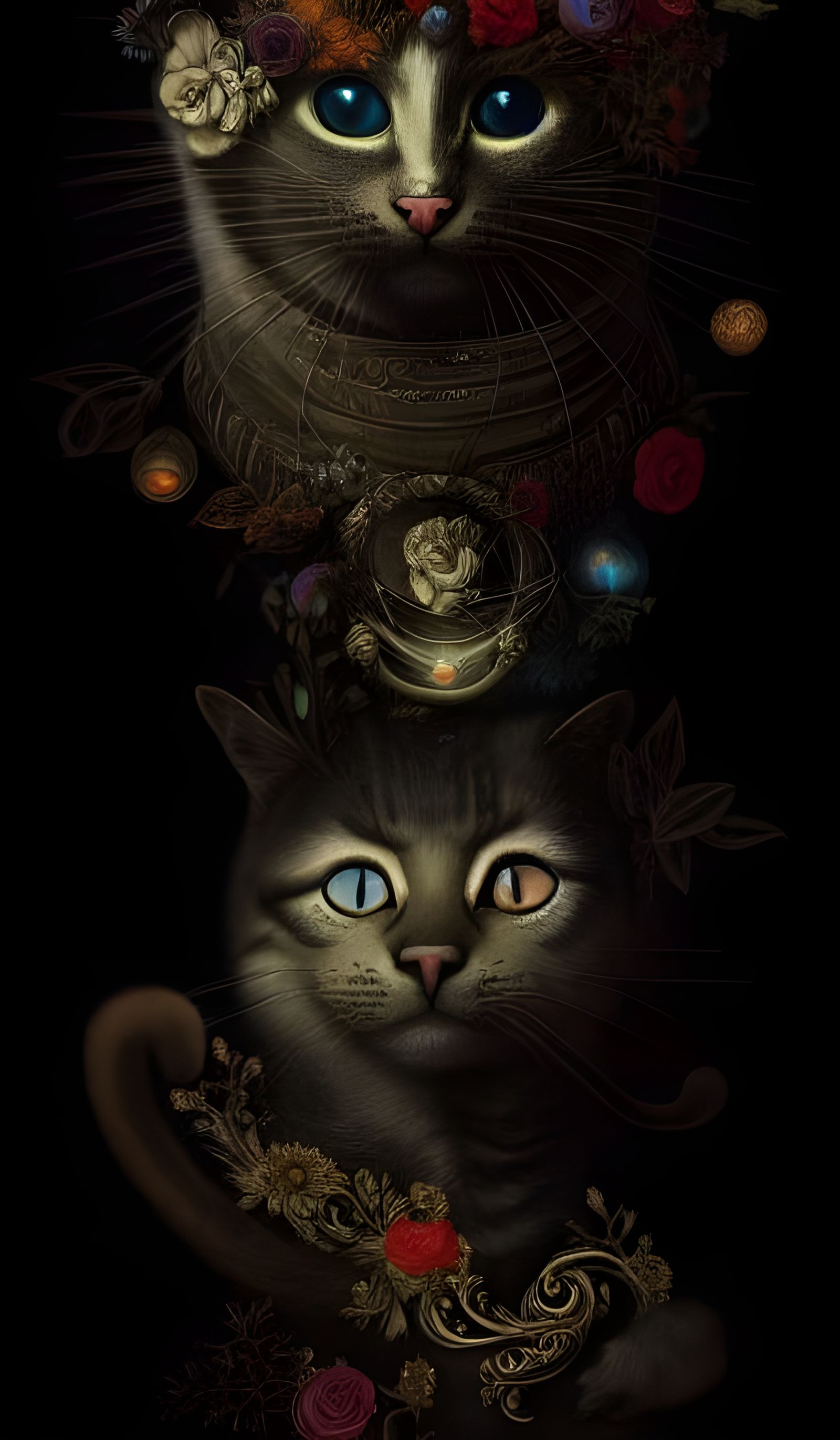 Arcane Ancient Cat God in Divine Nature