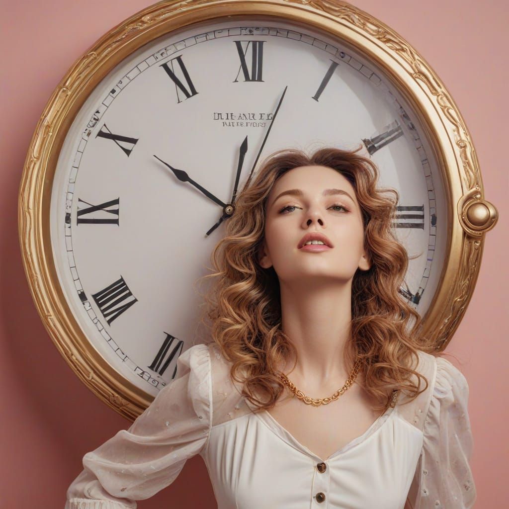 Slavic Woman Floats in Surreal Dreamscape