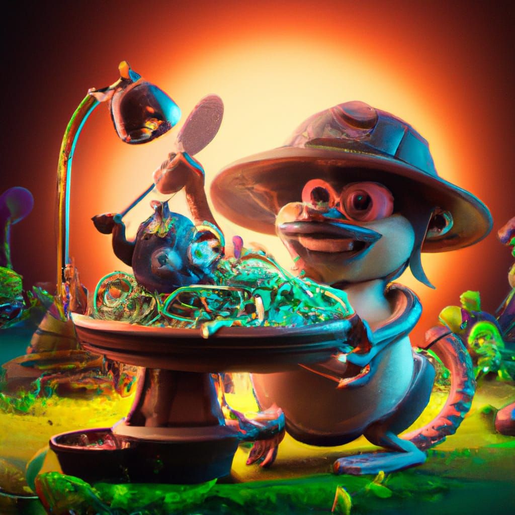 Doctor Teemo's Surgical Spaghetti: Pixar-Style 3D Art