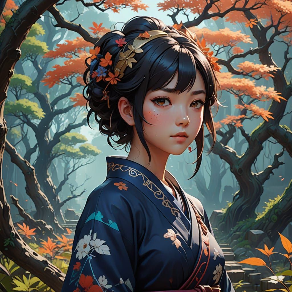 Anime-Inspired Clay Realm in Serene Abandon