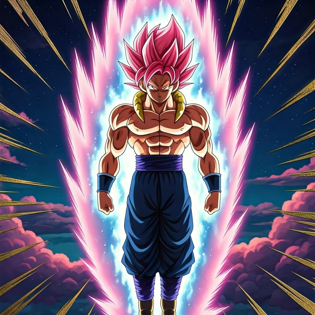 Heroic Super Saiyan Powers Up: 90s Anime Style
