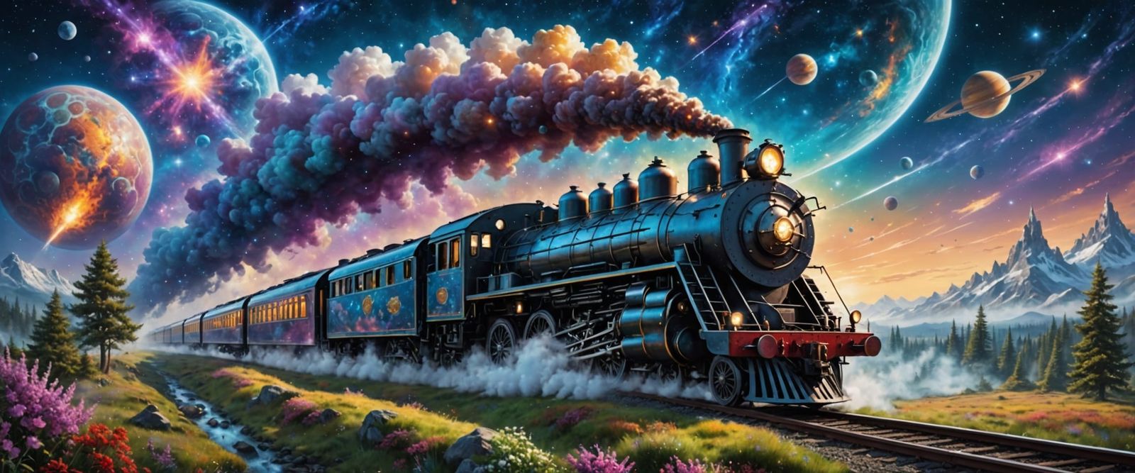 Cosmic Steam Train Soars Through the Galaxy