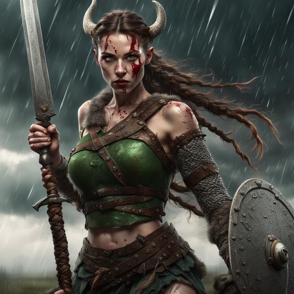 Brunette Shield Maiden V2