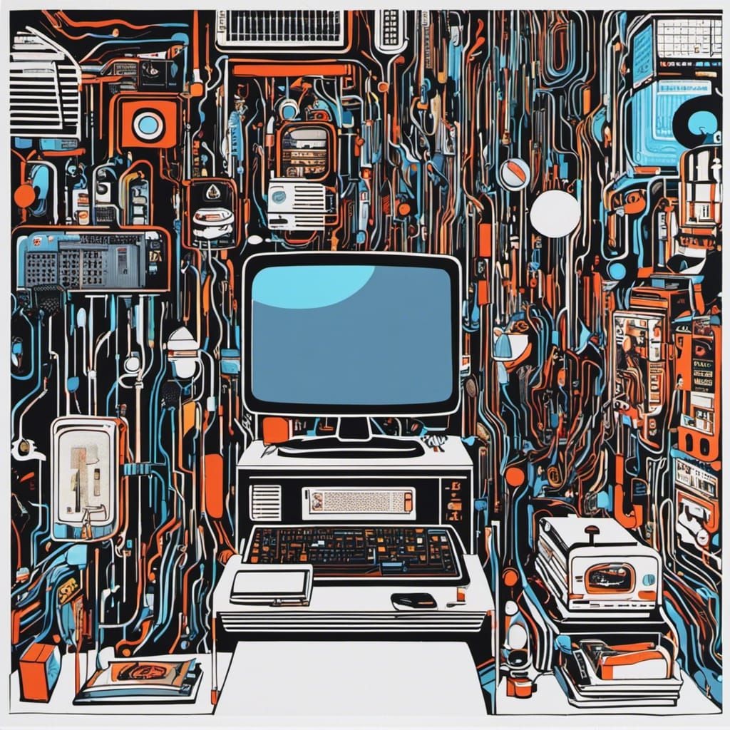 Hyperrealistic Maximalist World Behind a Glass Screen