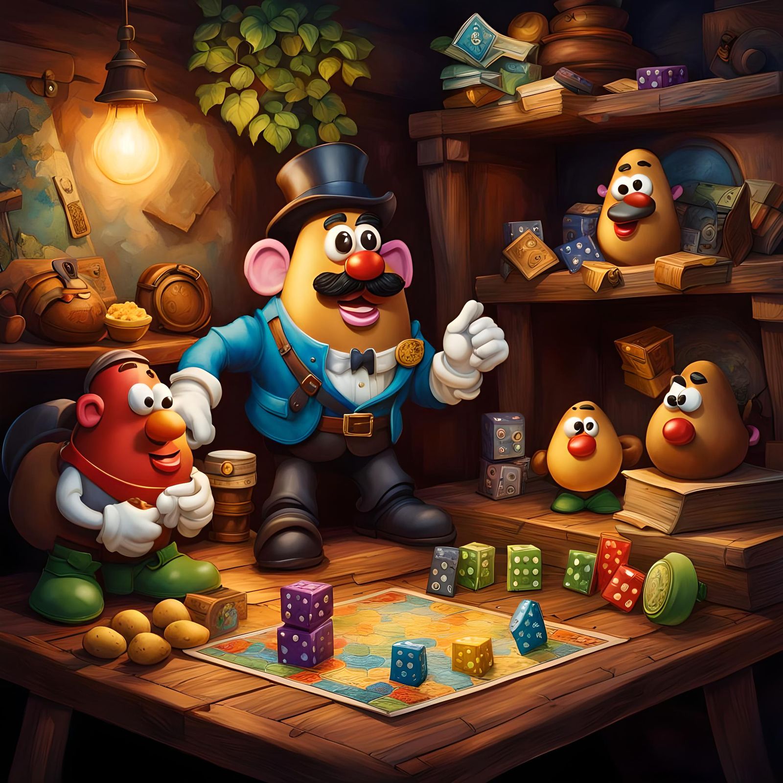 Mr. Potato Head Board Game Illustration