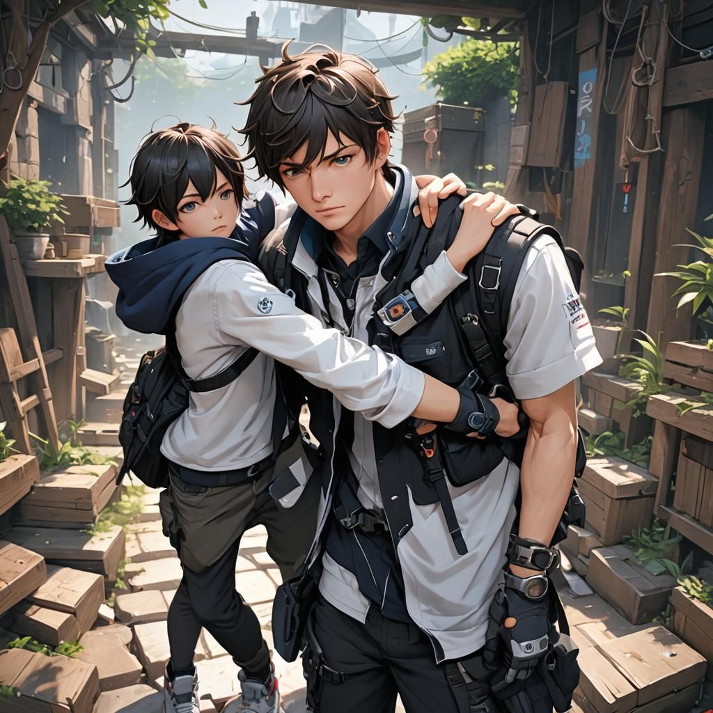 Detailed 3D Anime Art: Stuck