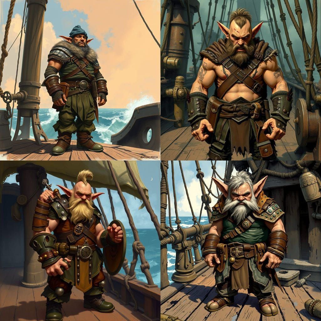 Rugged Halfling Monk, a Dnd Crewmember