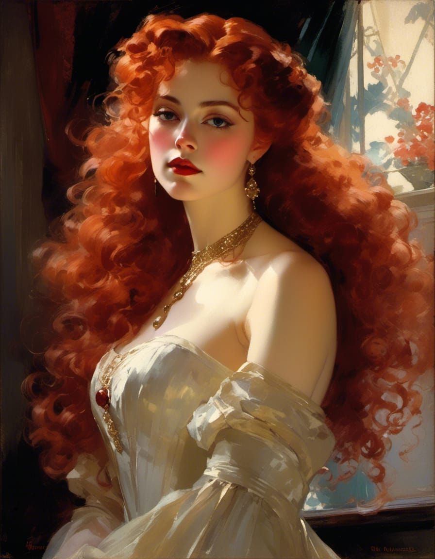 Victorian Vampire Mina Harker in Soft Style