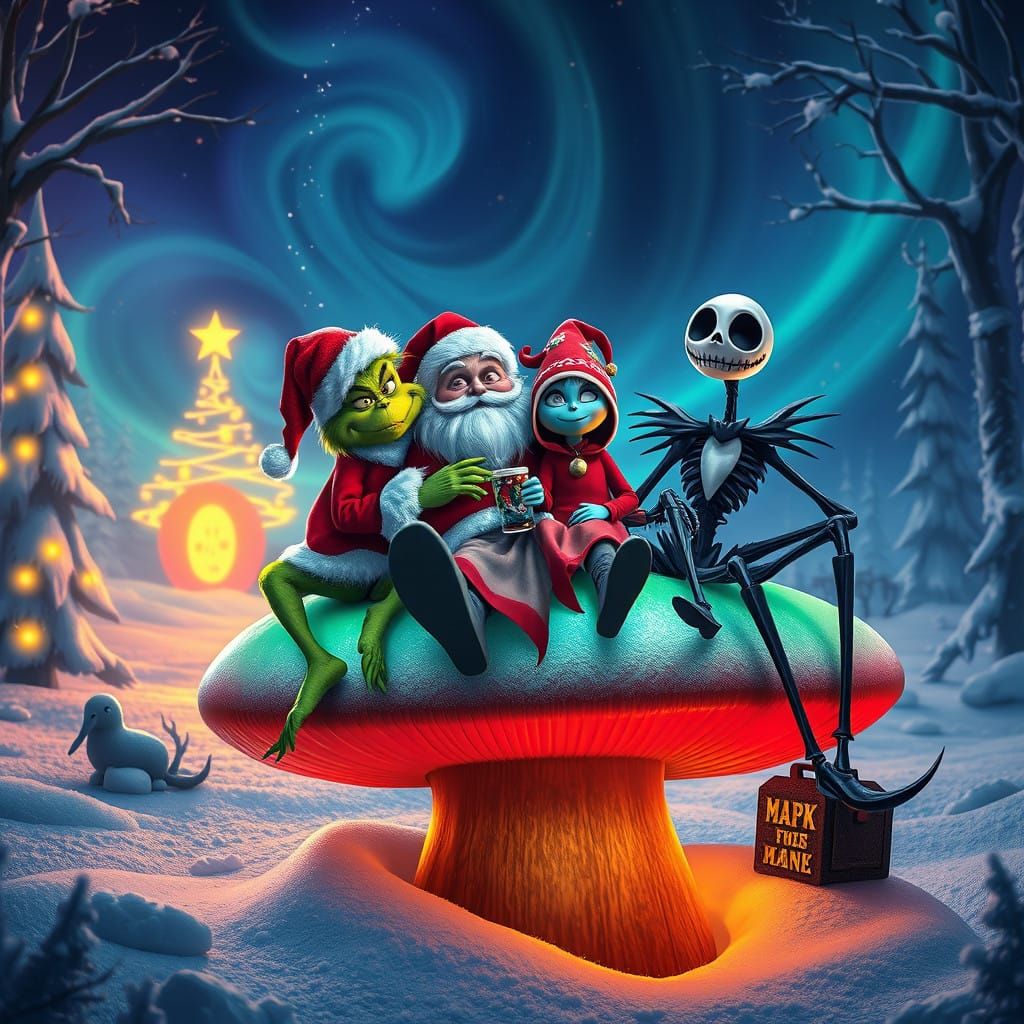 Whimsical Winter Wonderland: Holiday Icons Unite