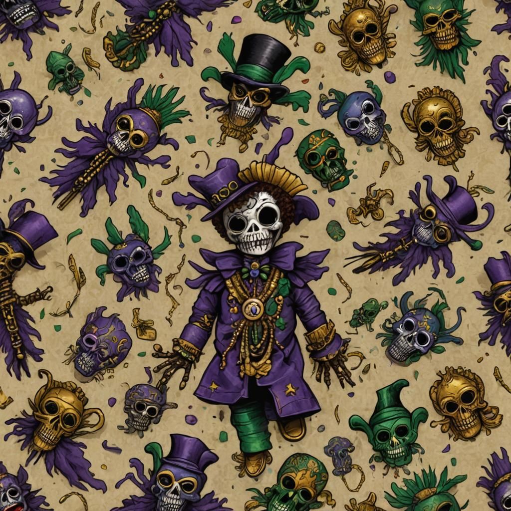 Sinister Mardi Gras Voodoo Doll