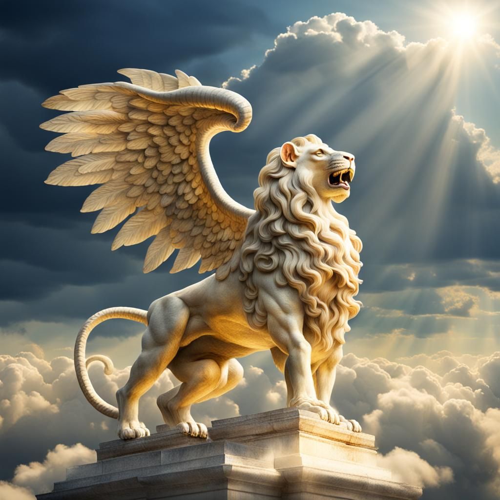 Chimera in Divine Sunlight and Clouds