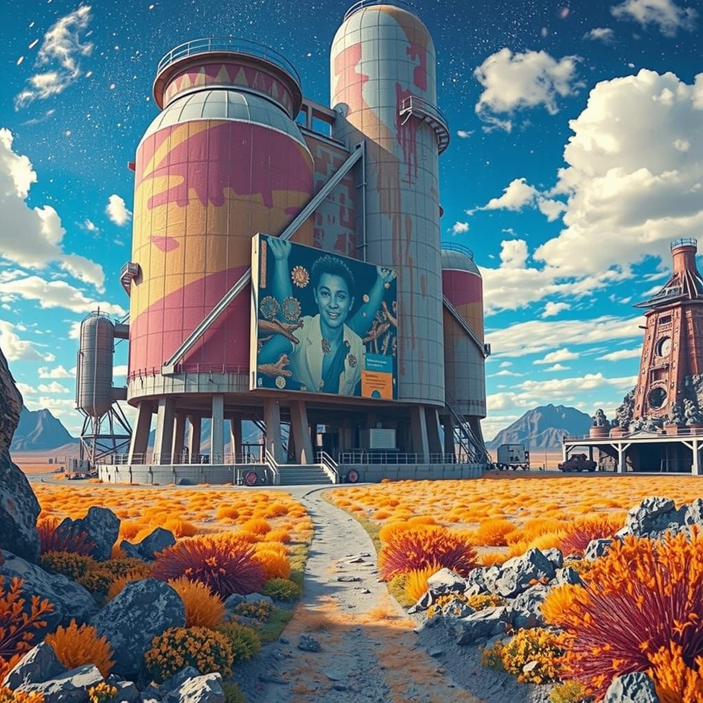 Colossal Silo Dominates Dystopian Landscape