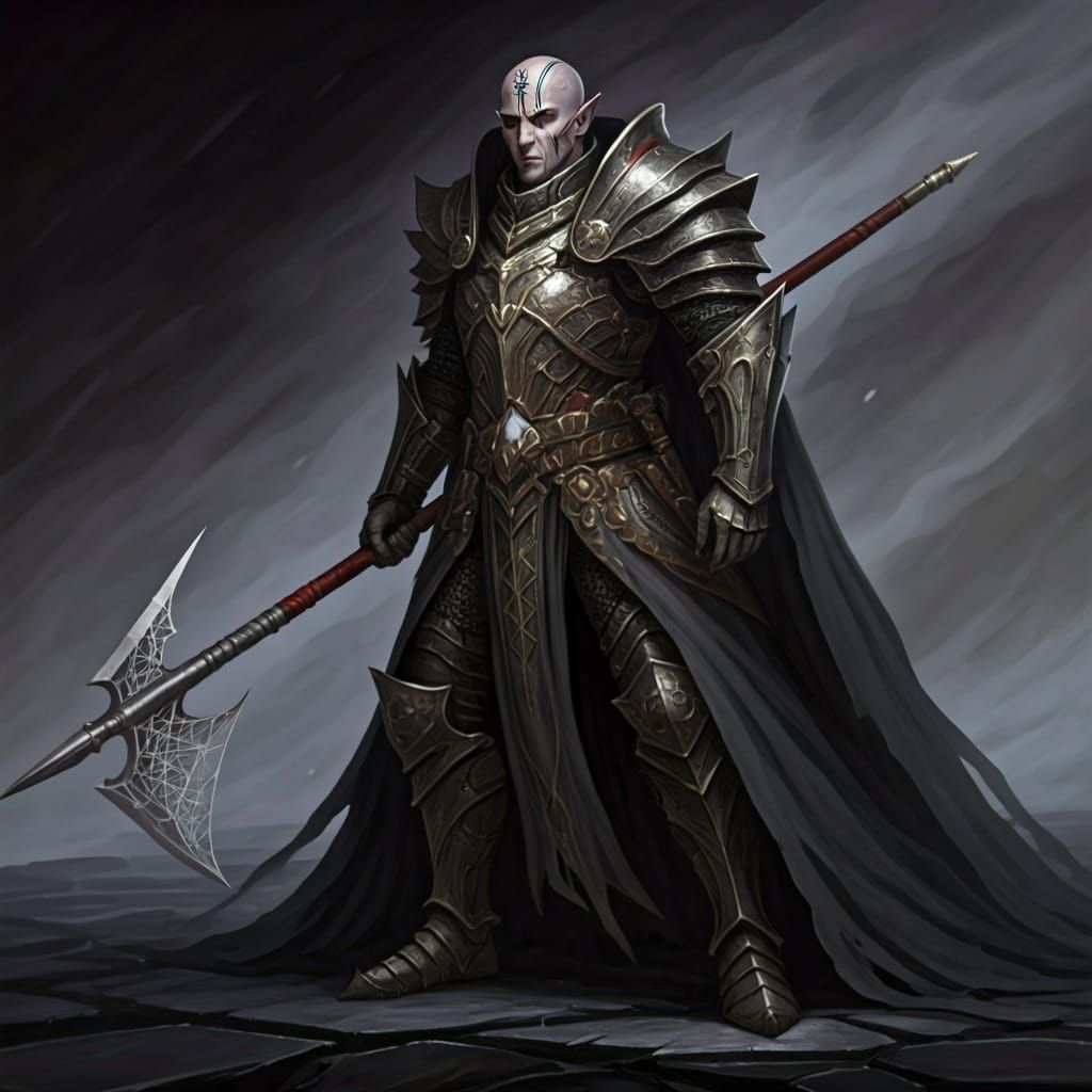 Drow Enforcer Cloaked in Magical Mist