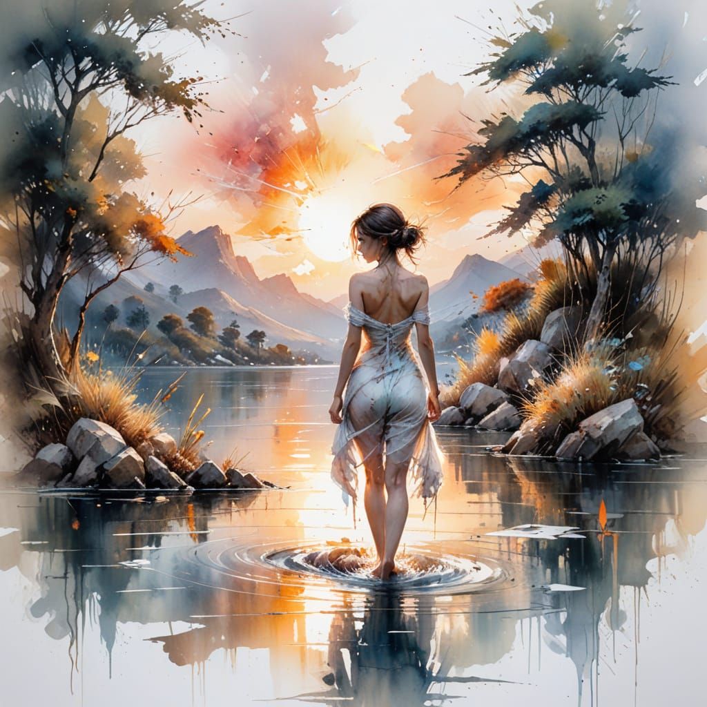 Golden Hour Serenity on Lake Biwa