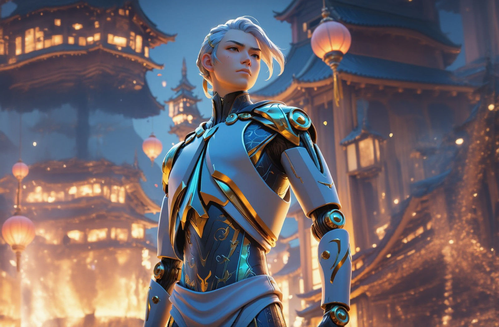 Detailed 3D Anime Art Inspired by WLOP