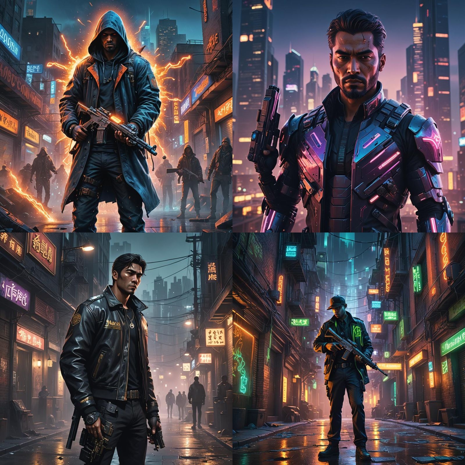 Gangster with Guns: Detailed Matte Painting