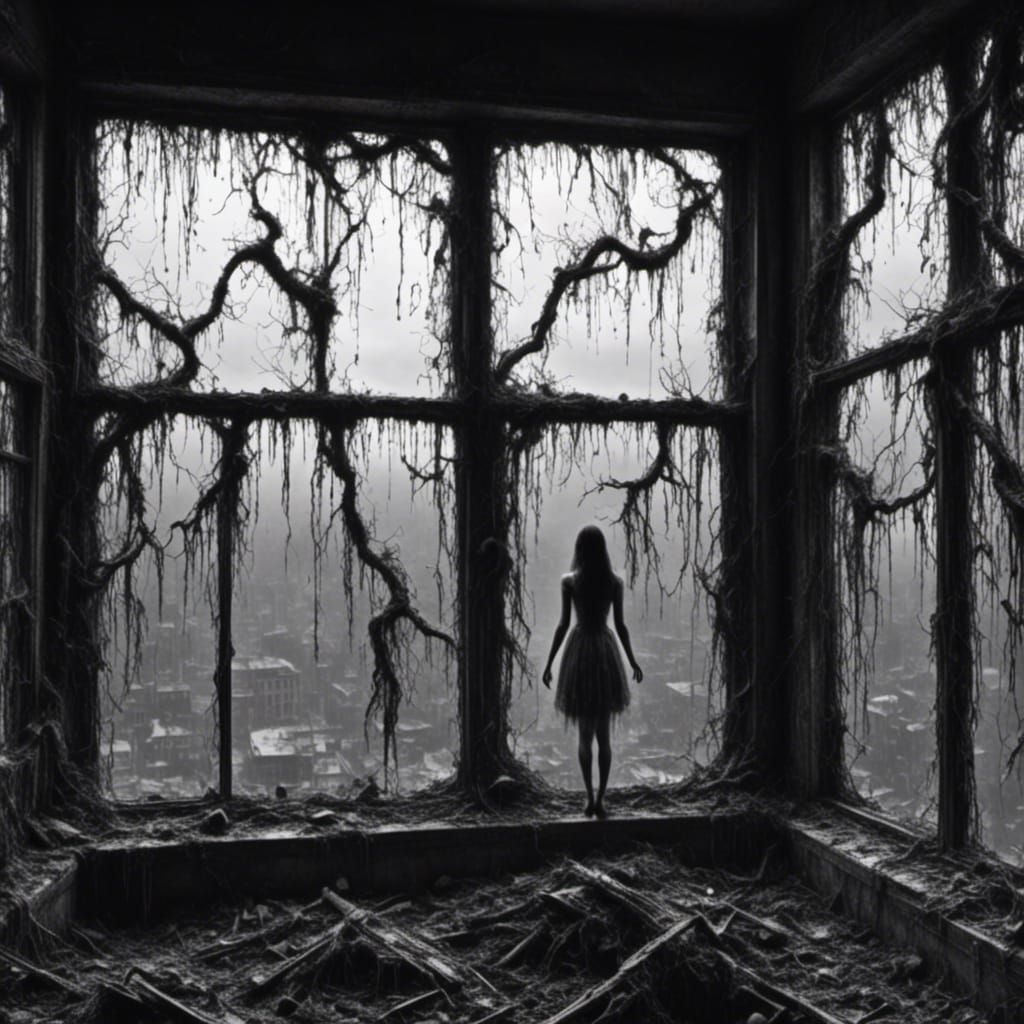 Romantic Abstract Scene with Prismatic Colors