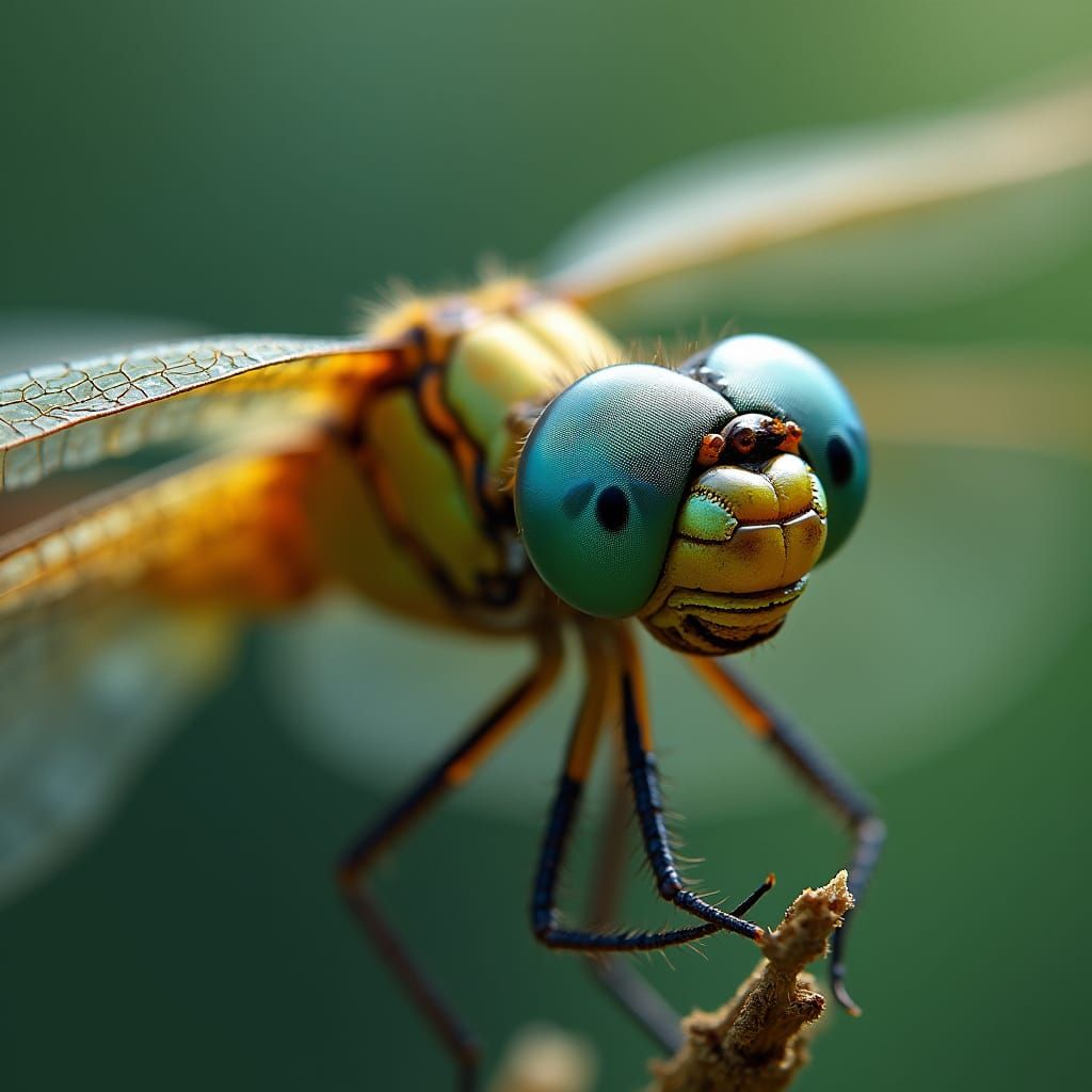 Dragonfly Closeup in Realistic 8K Art Style