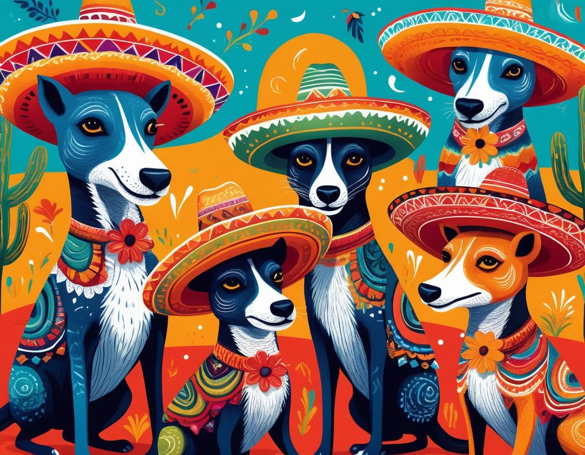 Animals in Sombreros: A Whimsical Celebration