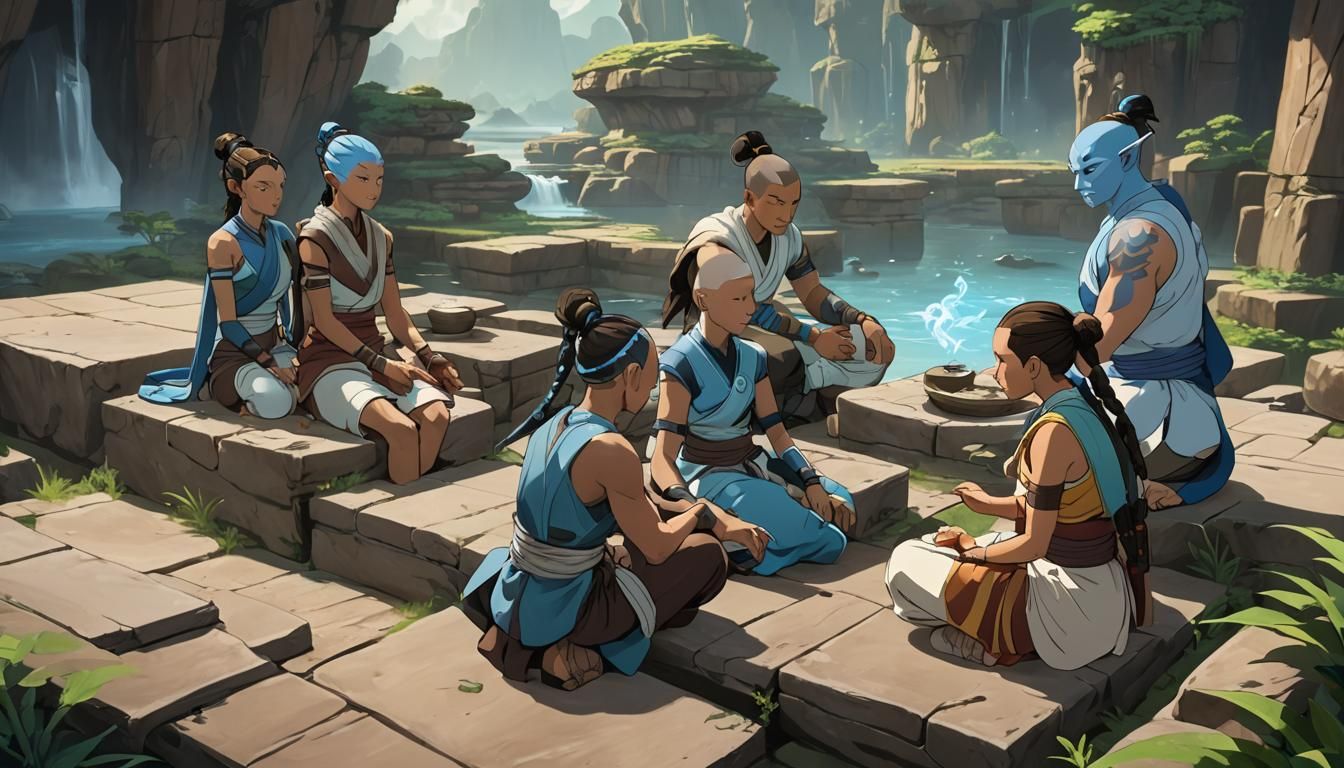 Avatar Characters Find Peace in Anime Style