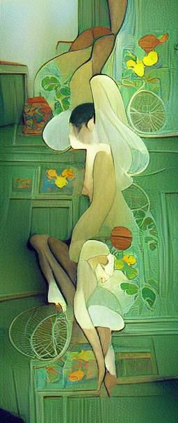 Masaaki Yuasa Inspired Art Nouveau Artwork