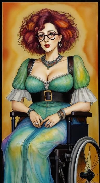 Confident Singer in Expressive Watercolor Portrait