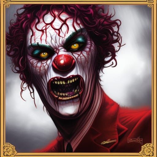 High Gothic Eldritch Horror Clown Portrait