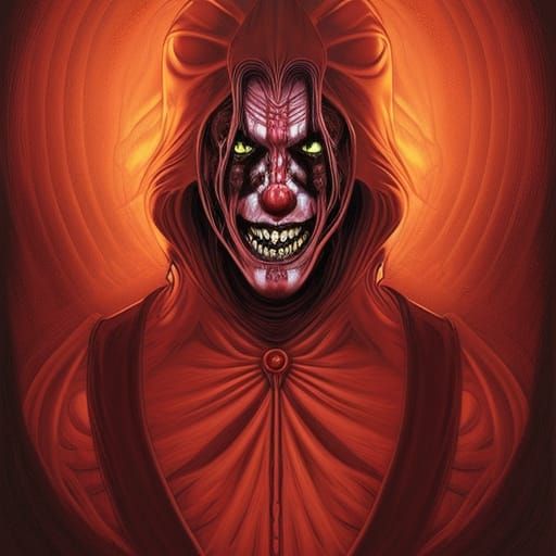 High Gothic Horror Clown Portrait