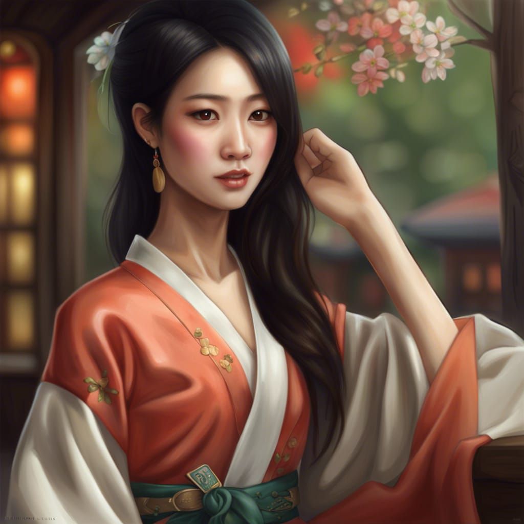 Realistic Portrait of a Taiwanese Woman