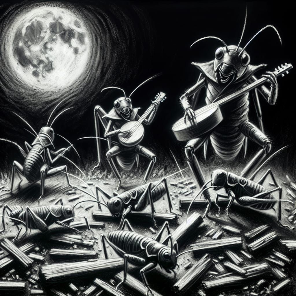 Groove Krickets in Charcoal Realism