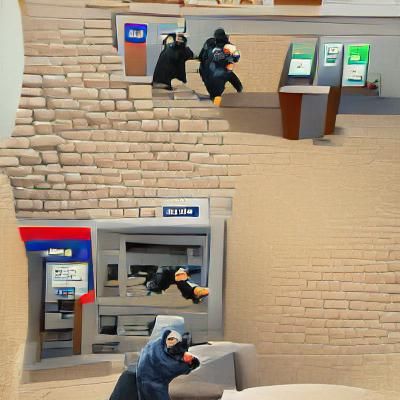 Bank Robbery Scene with High Tension